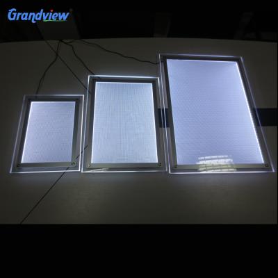 China Thermo Forming Advertising Menu Led Restaurant Light Panel Slim Round for sale