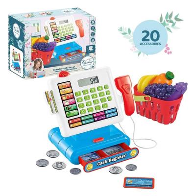 China Funny Happy Cash Register Sets Toys For Children Educational Simulation Pretend Play Cash Register Game Supermarket Cashier Toy for sale