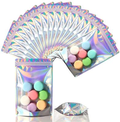 China Food Grade Resealable Recyclable Side Heat Seal Moisture Proof Recyclable Mylar Pouch Holder Hologram Pouch Storage Safe Heavy Duty Waterproof for sale