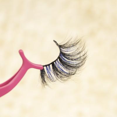 China Factory wholesale color 3d 5d mink private label luxury mink sensitive lashes 25mm super fluffy mink eyelashes for sale