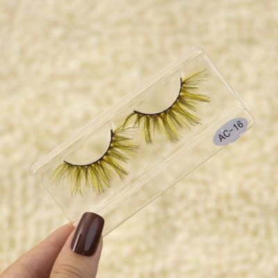 China Seller Responsive Hand Made Colorful Mink 3d Mink Logo 25mm Logo 25mm Mink Lashes Strip Lashes With Custom Package for sale