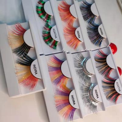 China Custom logo 25mm mink eyelashes package 3d mink tape sensitive hand made colorful eyelash vendor custom mink eyelashes with custom package for sale