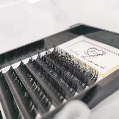 China Hot Selling Faux Mink Thick High Quality Synthetic Eyelash Extension Pre Made Eyelash Extensions for sale