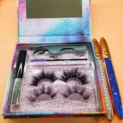 China 25-30 Times Qingdao 2021 Best Selling New Style 2 Pairs Magnetic Packing 25mm Mink Eyelashes With Pen Mixed Magnetic Eyelashes Eyeliner for sale