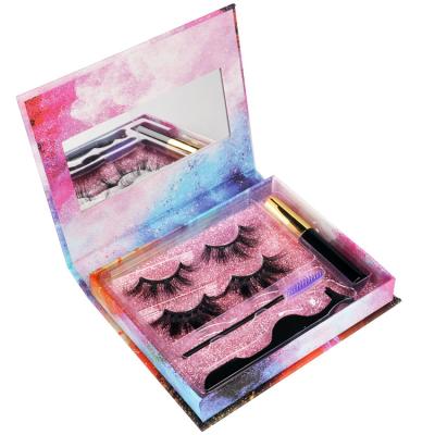 China Hot Selling 25-30 MM 3D Mink Magnet Mixed Pairs Ten Times Two Magnetic Eyelash 25 Seller Super Fluffy Eyelash With Gift Setbox packging for sale