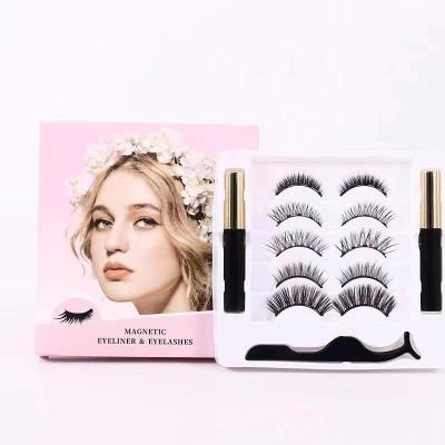 China 2021 Newest 25mm Mink Eyelashes Waterproof Magnetic Packaging With Eyeliner Pen High Quality Eyelashes for sale