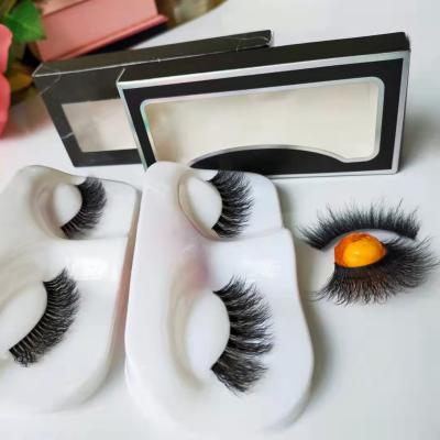 China 25-30 Times Last New Hot 3D 4D Short Multi Layered Fluffy Tape Faux Mink Curly Lashes for sale