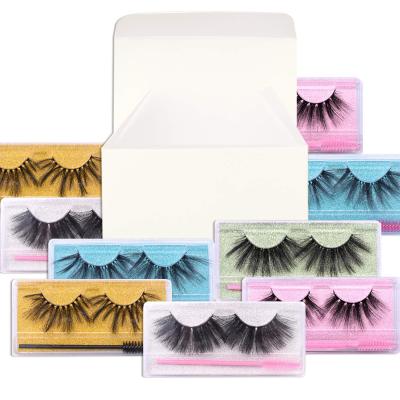 China 25-30 mink 3d mink lashes private label eyelash packaging min 25mm false band times handmade lashes wholesale sellers custom volume for sale