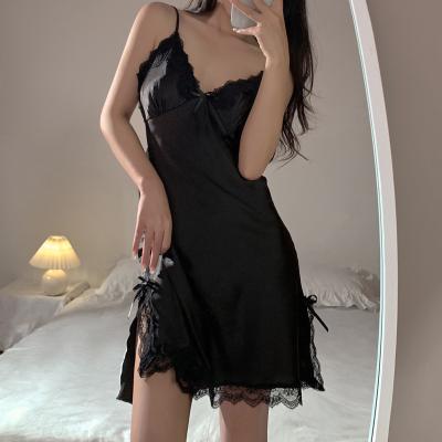 China P036 Sexy QUICK DRY Night Dress Women Fashion Nightgowns Sexy Homewear Lace Nightgown Backless Sleepwear Luxury Dress for sale