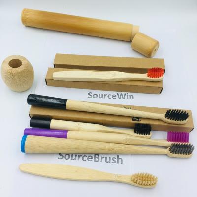 China Biodegradab Moso Toothbrush Case Eco-Friendly Organic Bamboo Handle Clean Teeth Brushes With Soft Bristles for sale