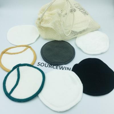 China High Quality Eco-friendly Cotton Cloth Sponge Chemical Free With Laundry Bag Washable Skin Care Cleansing Round Pads for sale