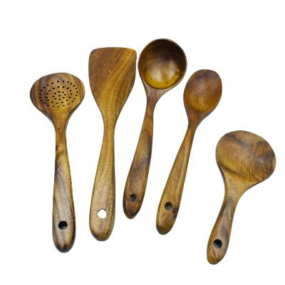 China Sustainable Eco Friendly Biodegradable Natural Wooden Spoon Utensils Kitchenware Salad Fork Cooking Spoon for sale