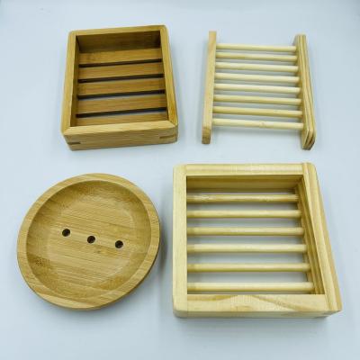 China Modern Eco-friendly Hotel Non-slip Soap Draining Wooden Soap Tray Soap Dishes Household Bamboo for sale