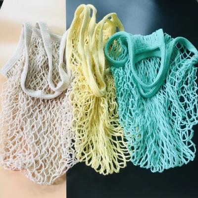 China Eco Friendly Natural Organic Reusable Cotton Mesh Grocery Storage Bag Eco-Friendly And Reuseful Packaging Pouch Shopping Bag for sale