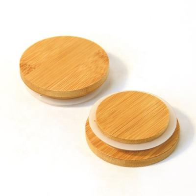 China Child Safe Natural Bamboo Lids for Mason Jar Lids Durable Home Kitchen Canning Cover Leakproof Lid for sale