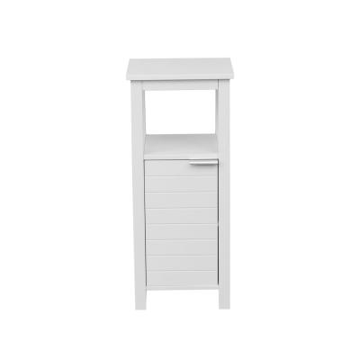 China Small Modern Home White Wooden Furniture Storage Bathroom Vanity Cabinet Organizer for sale