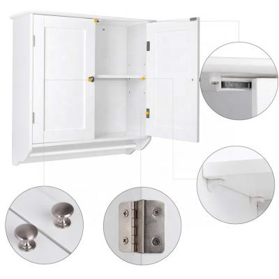 China Modern Hot Sale Wall Mounting Storage Display Space Saver Bathroom White Wall Cabinet for sale