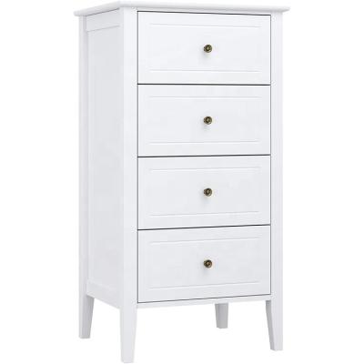 China Good Workmanship Wooden Storage Cabinet Chest Of Drawers White With Handles for sale