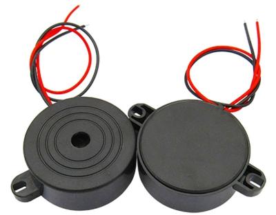 China 42mm*16mm 12VDC 100dB Plastic Tone Piezo Active Buzzer Siren with Wire for sale