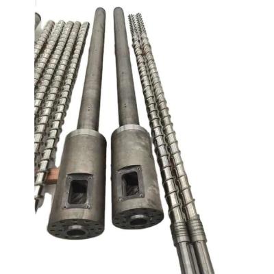 China Customizable Bimetal Single Automatic Extruder Screw And Barrel For PVC Pipe High Speed Screw Barrel for sale