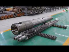 65/28 single screw barrel plastic extruder screw and barrel pvc