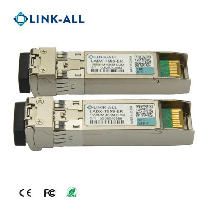 China Link all 10G 40km 1550nm sfp+ transceiver with DDM LADX-T55S-ER for sale