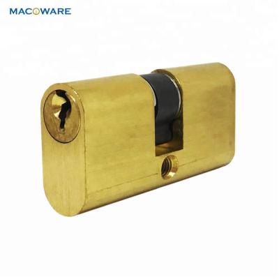 China Metal Door Quality Satin Brass 54-100mm Small Oval Mortise Lock Cylinder for sale