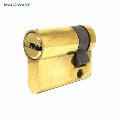 China High Quality Economic Security 40mm Europrofile Half Metal Door Mortise Lock Solid Brass Cylinder for sale