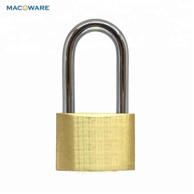 China Warehouse Economical Shackle Lock Long Use Brass Padlock for sale