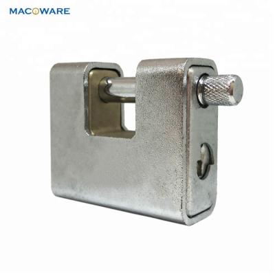 China High Security Heavy Duty Armored Rectangular Shackle Brass Padlock Key Lock for sale