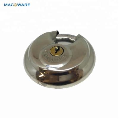 China Excellent Corrosion Resistance High Quality 70mm Stainless Steel Round Disc Lock Padlock for sale