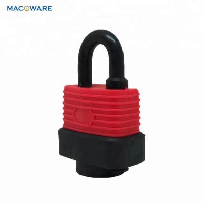 China Excellent Corrosion Resistance High Quality Curved Plastic Waterproof Covered Steel Laminated Padlock for sale