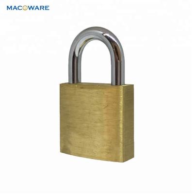 China Excellent Corrosion Resistance Shackle Lock High Quality Hardened Solid Brass Double Padlock for sale