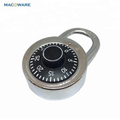 China Small Lightweight Economic Round Solid Steel 50mm Combination Password Lock Padlock for sale