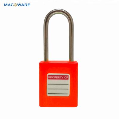 China 38mm Non-Conductive Plastic OEM Security Lockout Insulated Nylon Red Padlock for sale