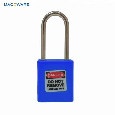 China 38mm Non-Conductive Plastic OEM Safety Lockout Insulated Nylon Blue Padlock for sale