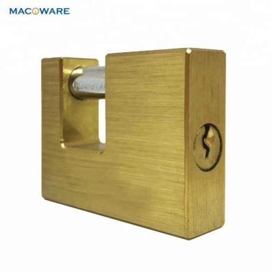 China Hardened Steel Top Security Heavy Duty Solid Rectangular Brass Shackle Padlock for sale