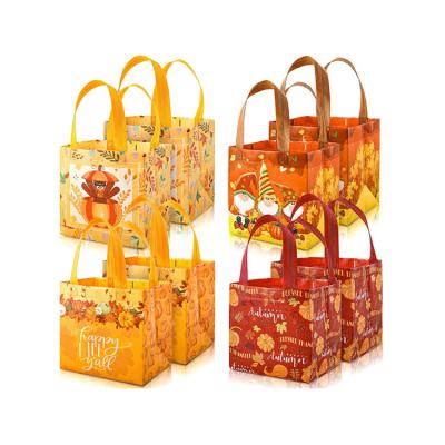 China Reusable Autumn Pumpkin Turkey Gnome Tote Bags Nonwoven Part Bags Gift With Handles for sale