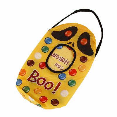 China Gift Bag Halloween Party Candy Favors Cookies Bag With Window 210D Polyester Nylon Fabric Portable Tote Bag Gift Bag For Kids for sale