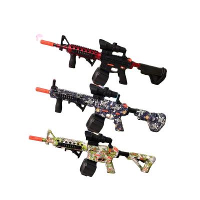 China Shooting Playing Games New Design On Glue Blowing Toy Gun Electric Akm 47 M4 Splatter Ball Gun Gel Blowing Gel Beads for sale