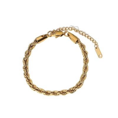 China Miami Punk Cuban Chain Bracelet Punk Jewelry For Women Men 18k Gold Plated Stainless Chain Bracelet for sale