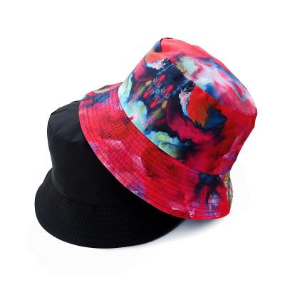 China Fashion Double-Sided Dye Tie-Dye Fisherman's Hat Spring Street Basin Female Male Female And Summer Sunshade Sunscreen Hat for sale