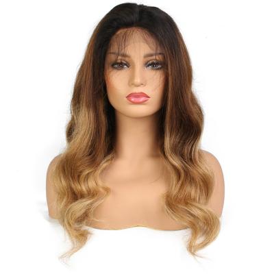 China 1B/4/27 Ombre Color Lace Front Human Hair Wigs Body Wave Remy Brazilian Human Hair Wigs With Baby Hair for sale