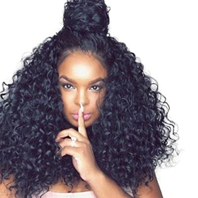 China High Density Deep Curly Brazilian Hair Front Wigs 250% Deep Wave Lace Front Human Hair Wigs For Black Women for sale