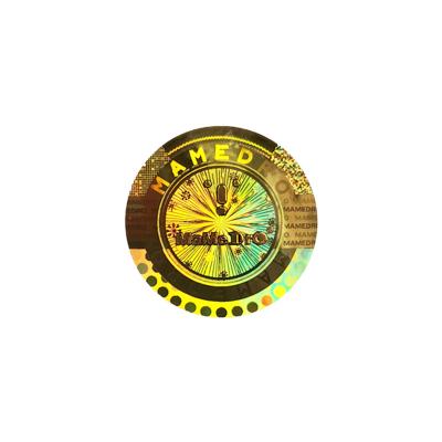 China Anti-Counterfeiting Custom Logo Printing Waterproof Vinyl Round One Time Used Laser Holographic Label for sale