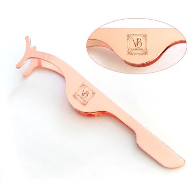 China Perfect Radian Makeup Damping Tools and Natural Hair Curler Wholesale Top Hot Sale Make Your Own Logo Eyelash Tweezers Rose Gold Lash Applicator Custom for sale