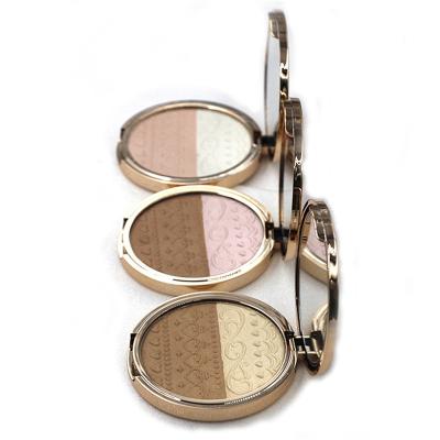 China Sunscreen Deafening OEM Two Color High Gloss Pressed Powder Private Label Baked Waterproof Mineral Base for sale