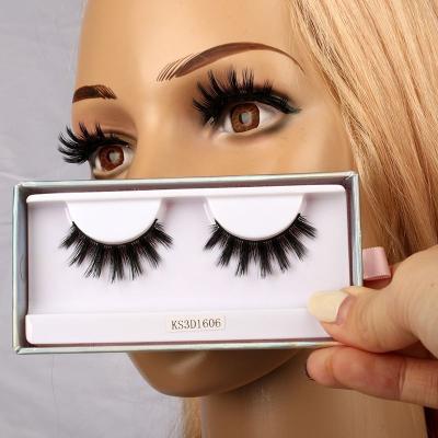 China Natural Long Ready To Ship 3d Fake Mink Eye Lashes Korean Silk Eyelashes Hand Made Packaging for sale