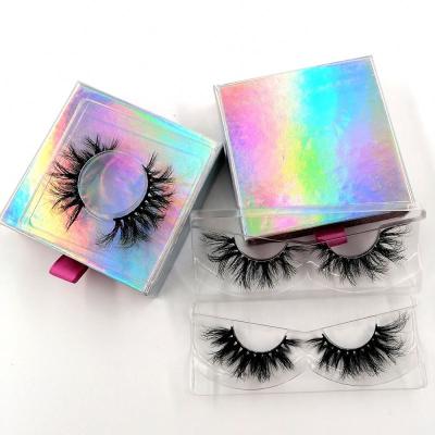 China Natural long create own custom box 5d mink lashes cruelty free vegan brand lahes 25mm thick 3d eyelash private label custom mink eyelashes for sale