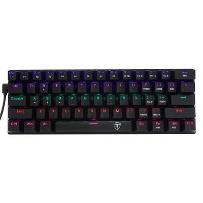 China Laptop. Portable Laptop 60% Keyboard LED Rainbow Wired Mechanical Gaming Keyboard For Gamer for sale